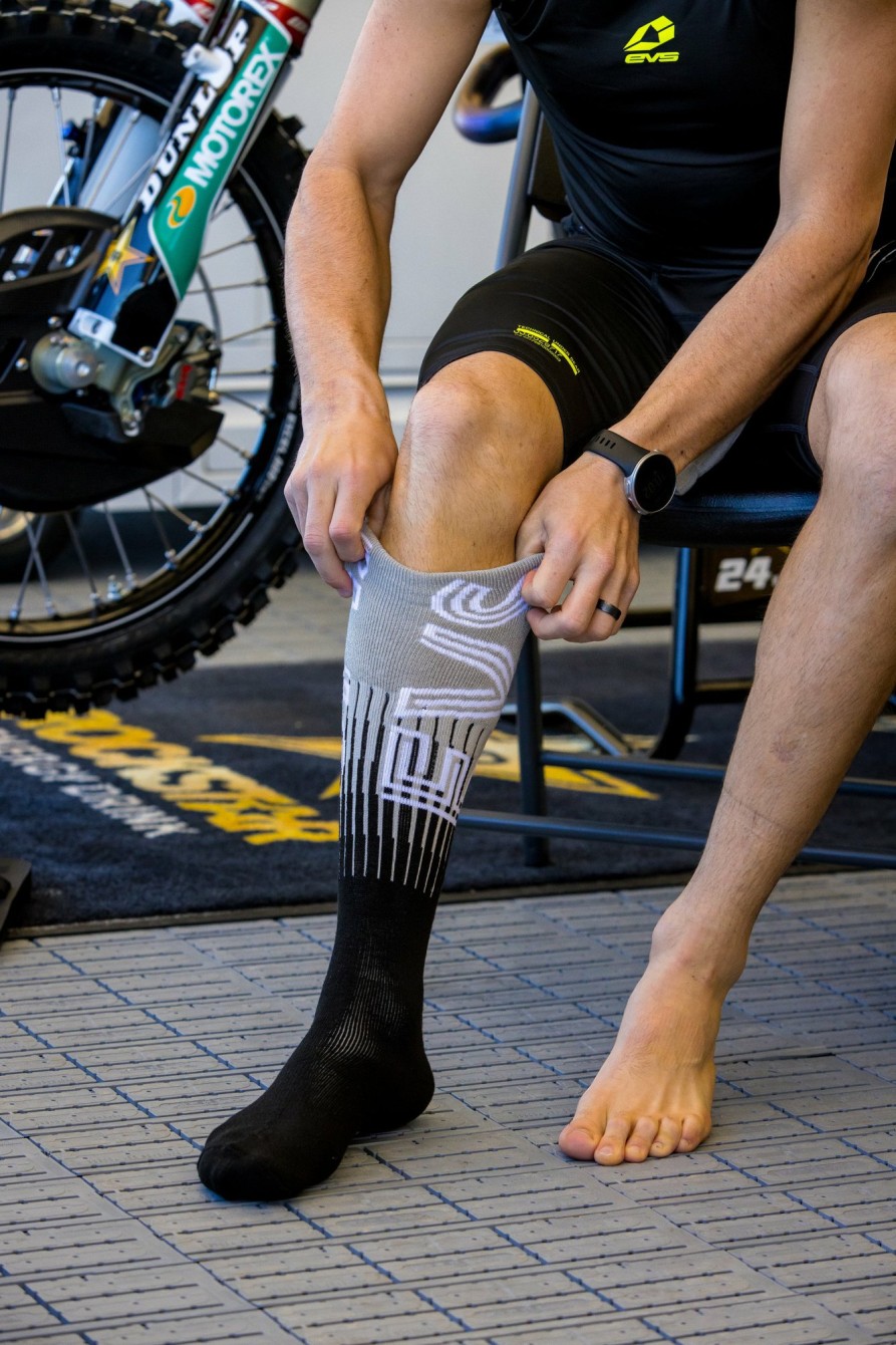 Moto EVS Sports Socks | Torino Socks - Black/Grey