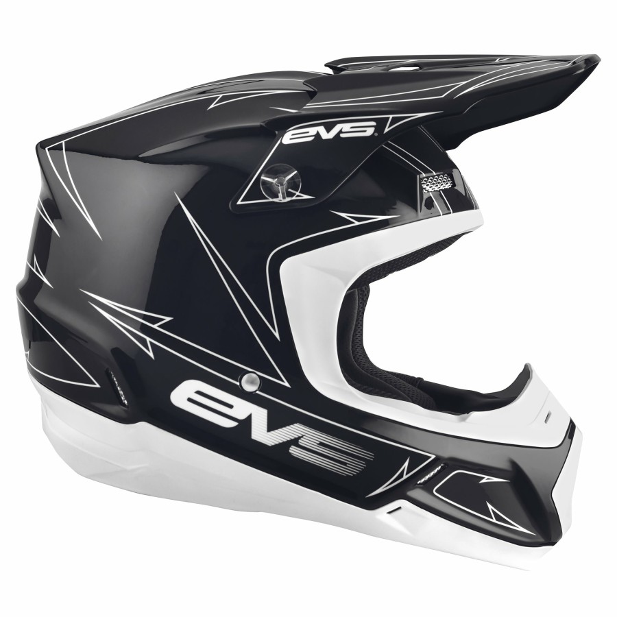 Moto EVS Sports Helmets | T5 Helmet - Pinner Black