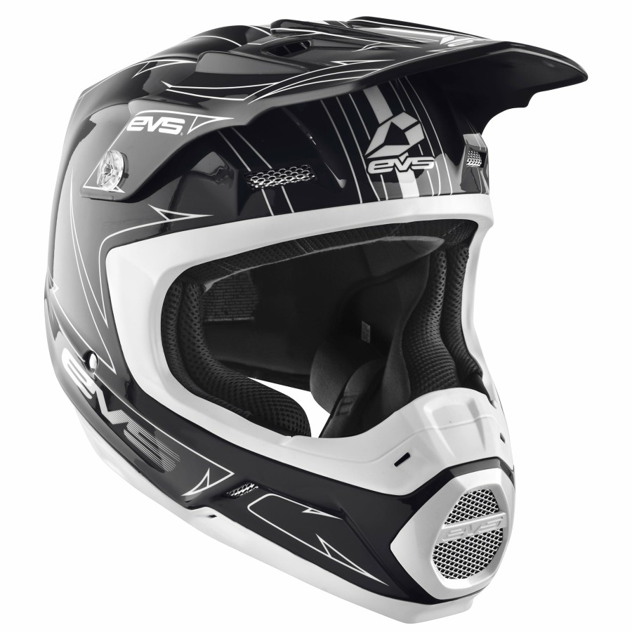 Moto EVS Sports Helmets | T5 Helmet - Pinner Black