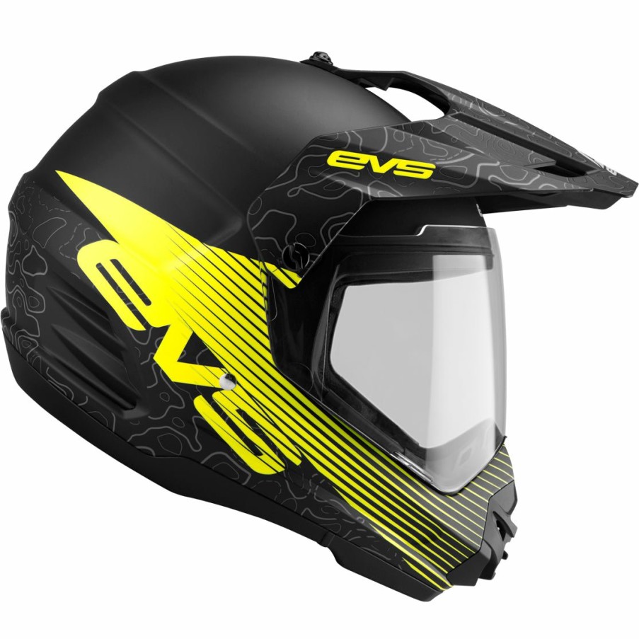 Moto EVS Sports Helmets | T5 Dual Sport Helmet - Venture Arise Black