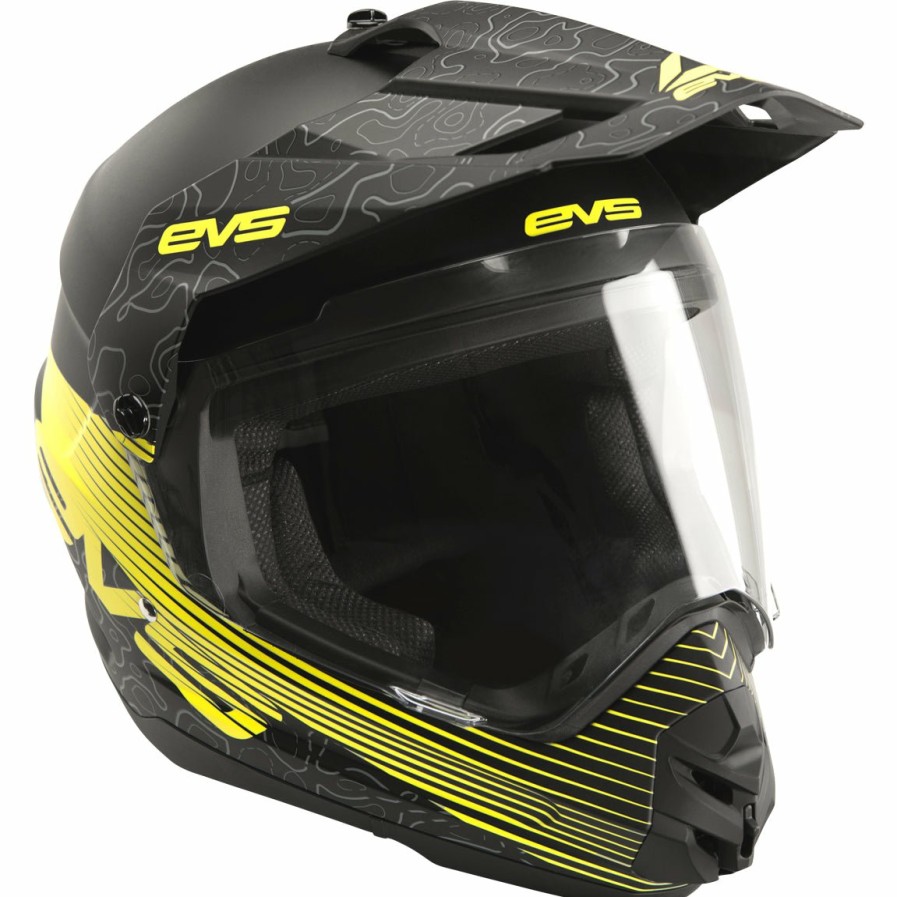 Moto EVS Sports Helmets | T5 Dual Sport Helmet - Venture Arise Black