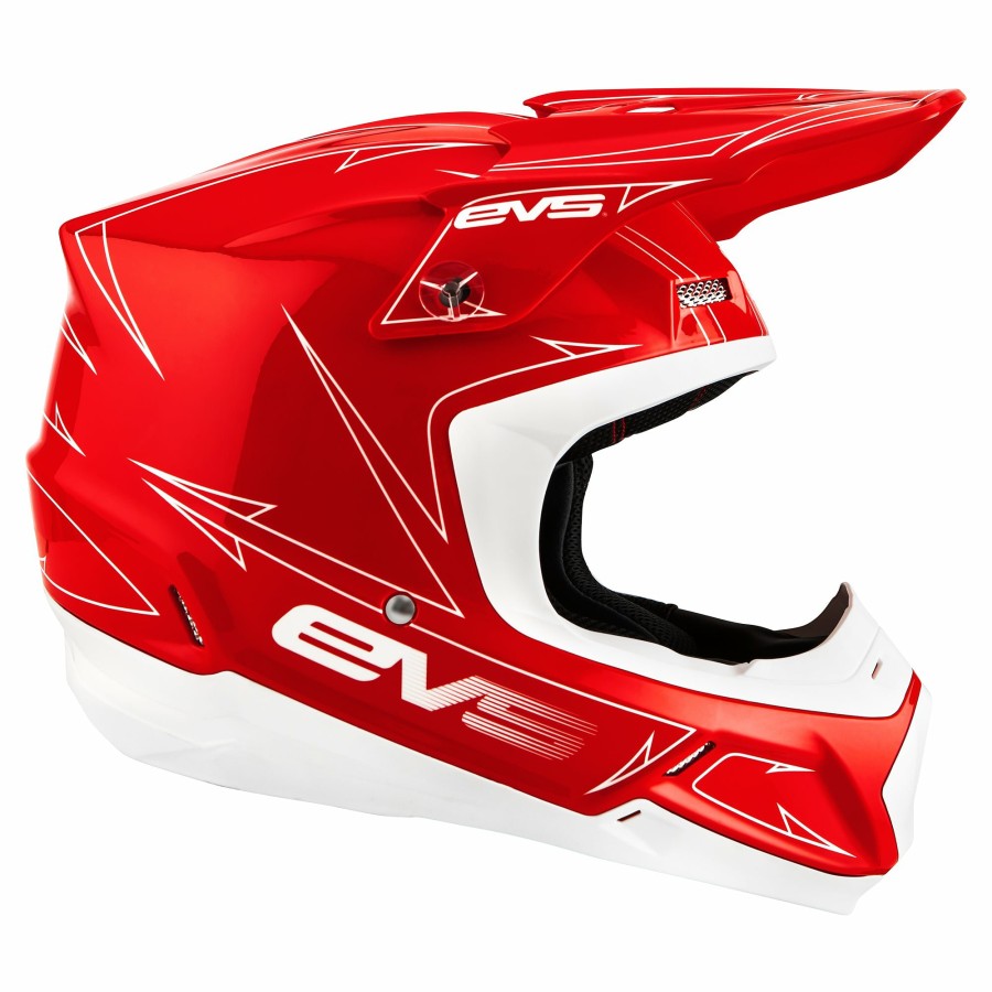 Moto EVS Sports Helmets | T5 Helmet - Pinner Red