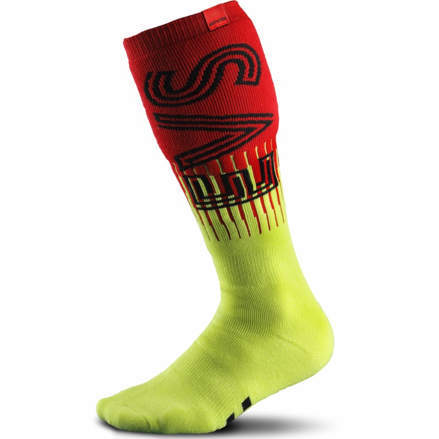 Moto EVS Sports Socks | Torino Socks - Hi-Viz/Red