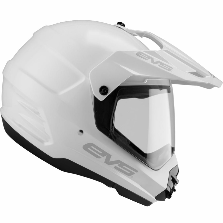 Moto EVS Sports Helmets | T5 Dual Sport Helmet - Venture Solid White