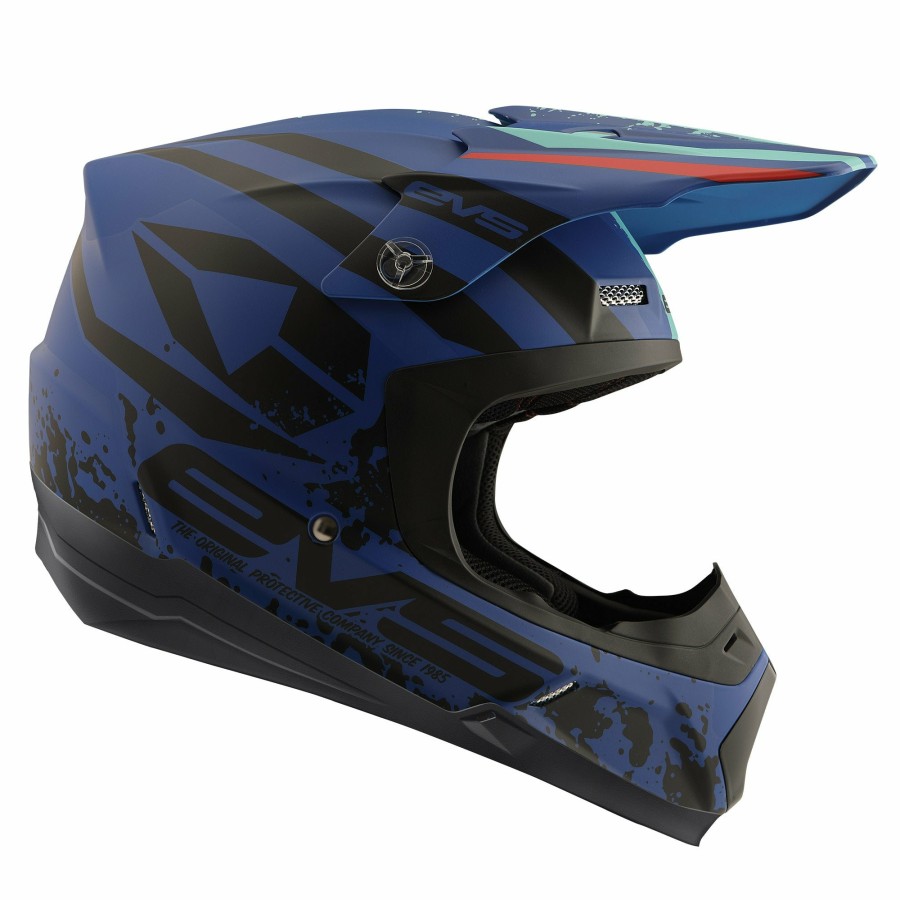 Moto EVS Sports Helmets | T5 Helmet - Grappler Matte Dark Blue