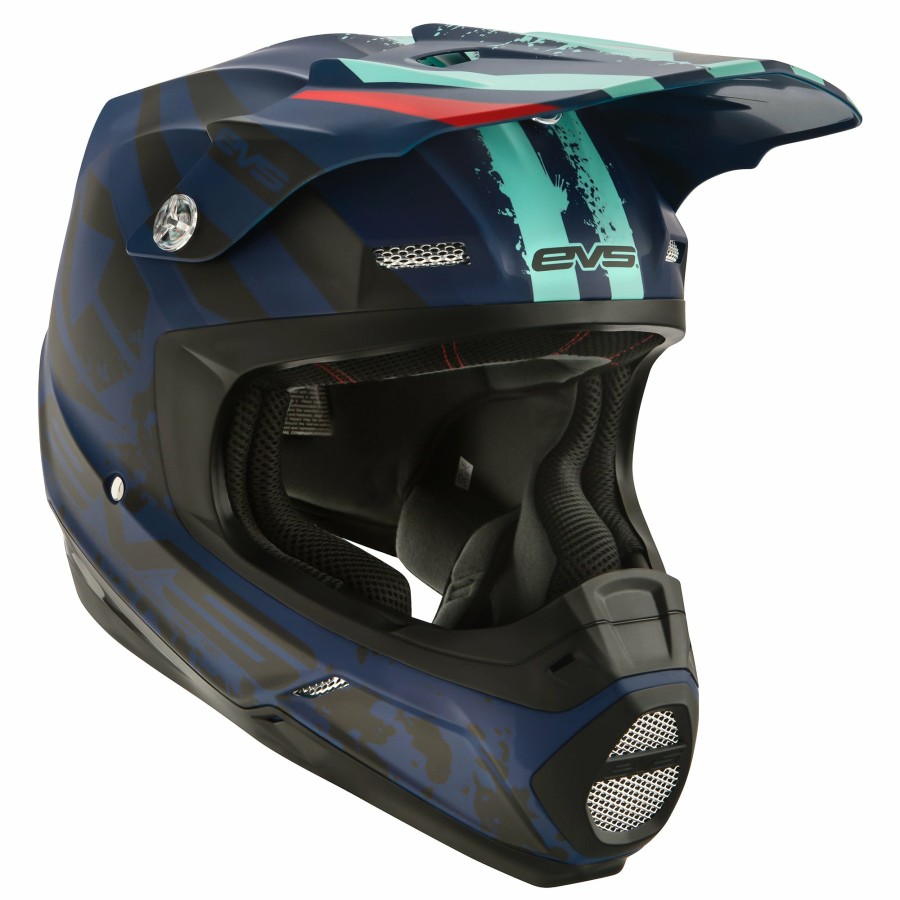 Moto EVS Sports Helmets | T5 Helmet - Grappler Matte Dark Blue